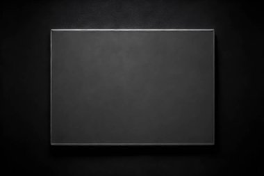 Horizontal dark background for portrait or food photography. Panoramic studio backdrop. Monochromatic screen. Artistic banner, texture and grunge graphic design. Free copy space. Floating frame.