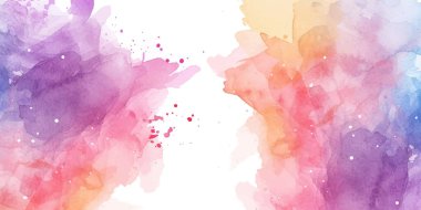 Suluboya arka plan. Grafik tasarımınız veya metniniz için ücretsiz kopya alanı olan renkli doku pankartı. Ruhsal renkler. İnce ve narin bir yüzey.