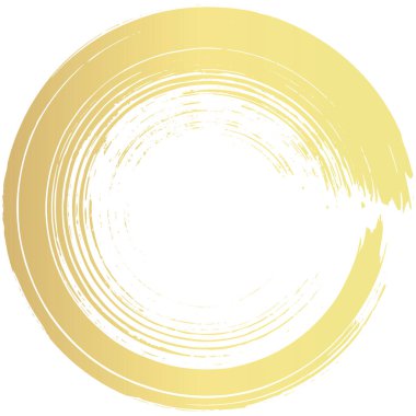 Altın bir çemberin fırça darbesinin vektör çizimi.