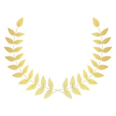 Altın defne çelenginin vektör çizimi.