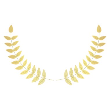 Altın defne çelenginin vektör çizimi.