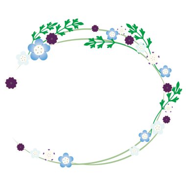 Nemophila dairesel çerçevesinin gösterimi.