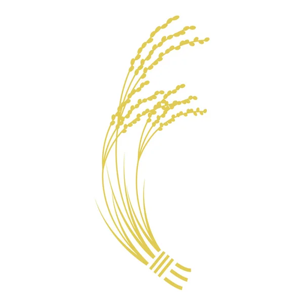 水稻三束穗状花纹图案的矢量图解 — 图库矢量图片