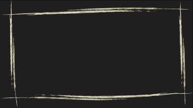 Altın yaldızlı fırça kenar arkaplanı çizimi.