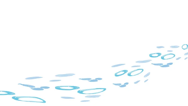 水彩風ブラシで抽象的な水の流れの背景イラスト — ストックベクタ