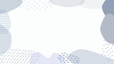 Gri sıvı şekilleri ve çizgi çizimleri olan çerçeve çizimi.