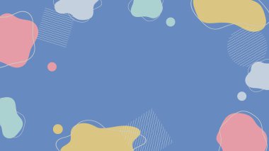 Renkli soyut sıvı şekillerin vektör çizimi. (renk arkaplan)