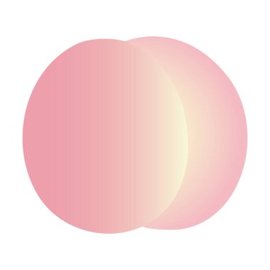 Şeftali meyvesinin kesme sanatı. şeffaf arkaplan, vektör simgesi illüstrasyonu.