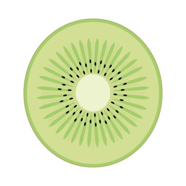 Kivi meyve kesimi klipsi. Saydam arkaplanı olan resim malzemesi..