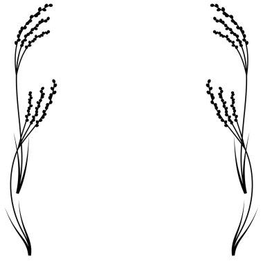 Pirinç kulak hattı dekorasyonu malzemesi. Japon Biçimli Sonbahar Tasarım Elementleri.