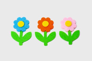 Beyaz arkaplanda kadife çiçekler