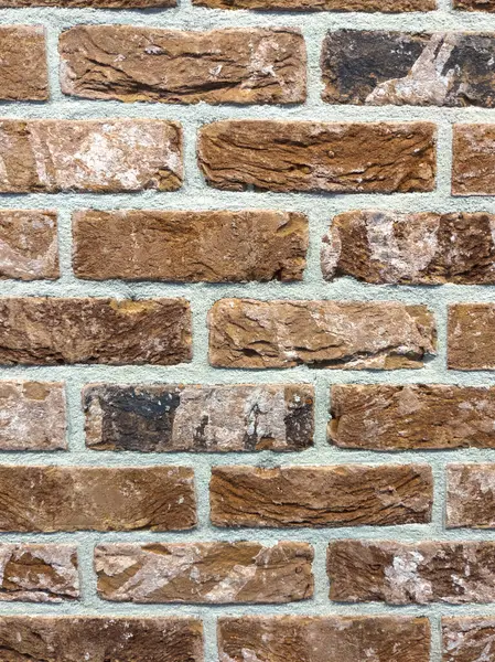 Detaylı oluklu kahverengi tuğla duvar