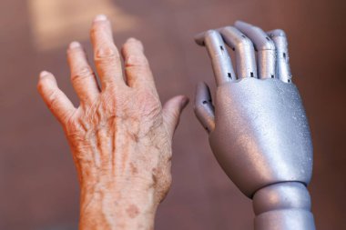 İnsan eli ve robotik el ele