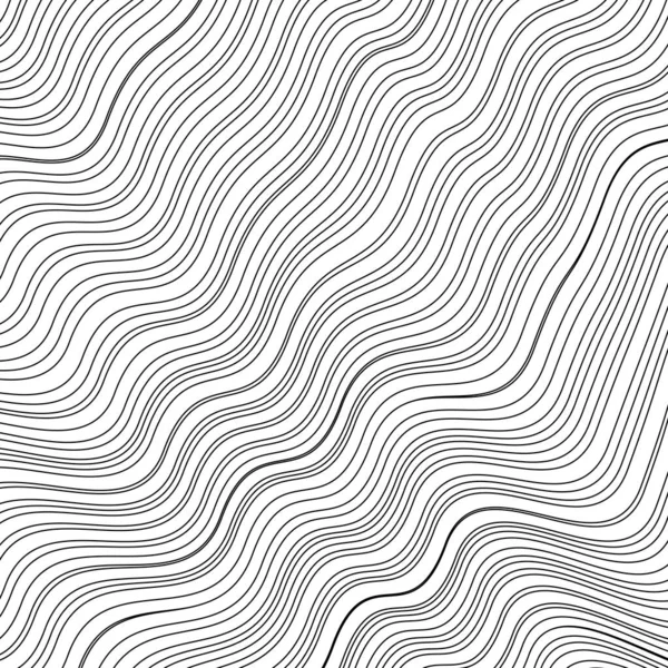 Abstrakte Schwarze Und Weiße Wellenlinien Muster Hintergrund — Stockfoto