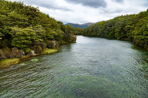 Clear Turquoise Waters Mararoa River Mavora Lakes Protected Area Southland — Stock Photo, Image