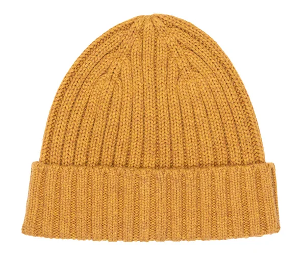 Cappello Bolle Invernale Maglia Arancione Design Tradizionale Piatto Posto Isolato — Foto Stock