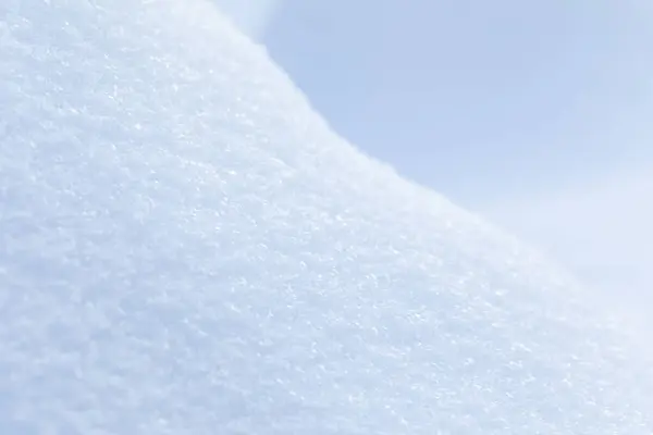 Крупный План Свежего Снега Сугробе Видимыми Снежинками Лицензионные Стоковые Фото
