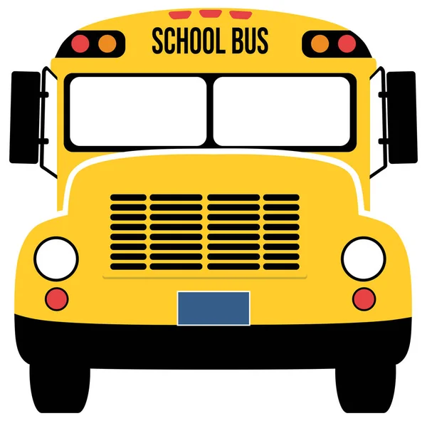 Žlutý Školní Autobus Vektorové Ilustrace Izolované Bílém Soubor Zip Obsahuje — Stockový vektor