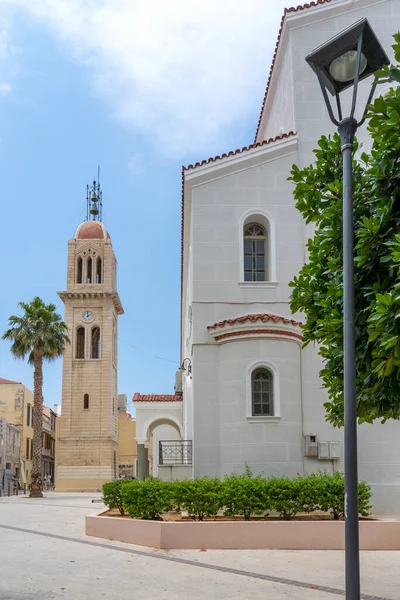 Iglesia Metropolitana Ortodoxa Griega Casco Antiguo Rethymno Creta Grecia — Foto de Stock