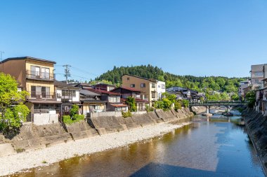 Bu drenaj kanalı Takayama, Japonya 'dan geçiyor.