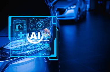 AI EV Araç 2023 teknoloji ekran otomobil teknolojisi mutlu yeni teknoloji 2023 otomotiv otomotiv endüstrisi ve araba iş arabası 2023 yeni yıl otomobil otomobil imajı için.