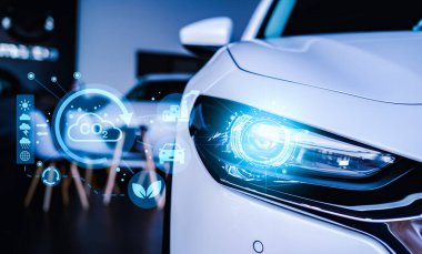 EV Car 2023 teknoloji ekran otomobil teknolojisi mutlu yeni teknoloji 2023 otomotiv otomotiv endüstriyel ve araba iş otomobili yeni yıl 2023 otomobil imajı için.