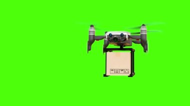  Bu dron kuadkopter dijital kameranın yeşil ekranda izole edilmiş bir şekilde havada uçuşunun insansız hava aracı detayları.