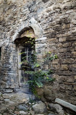 Vecchio borgo con porte e finestre rustico