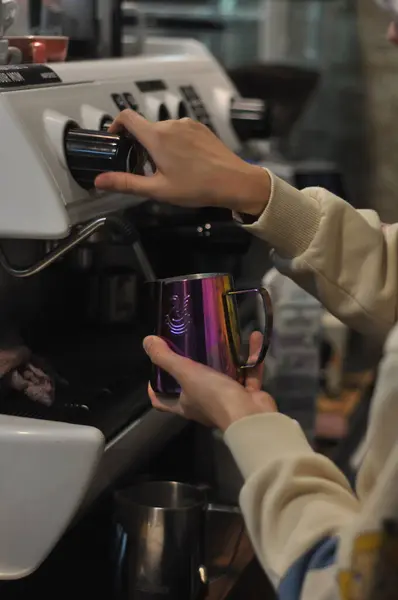 barista at work Pitcher