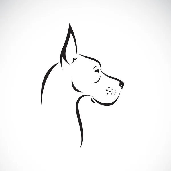 白い背景に犬の偉大なデーンデザインのベクトル ペット 動物だ 編集しやすいレイヤーベクトルイラスト — ストックベクタ
