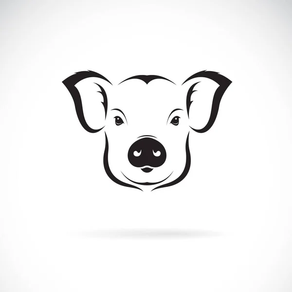 Vetor Design Cabeça Porco Fundo Branco Fram Animals Ilustração Vetorial — Vetor de Stock