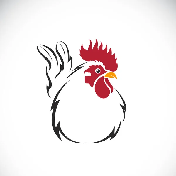 白い背景にバンタムや白鶏のデザインのベクトル 野生動物 編集しやすいレイヤーベクトルイラスト — ストックベクタ
