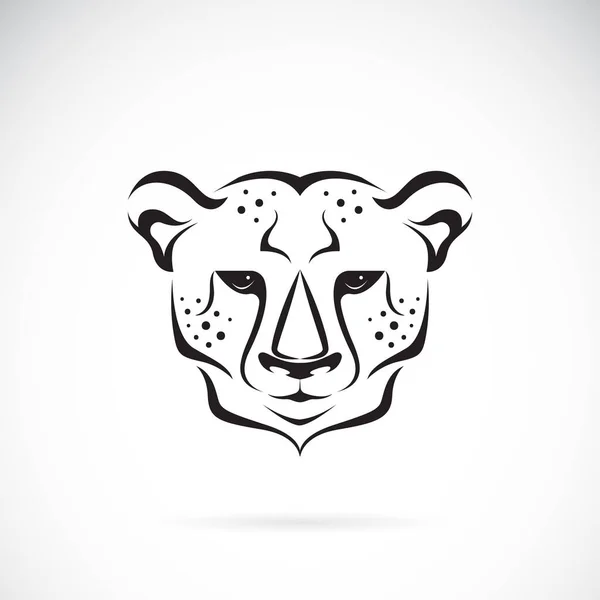 Vektor Gepardí Hlavy Bílém Pozadí Divoká Zvířata Jednoduchá Upravitelná Vrstvená — Stockový vektor