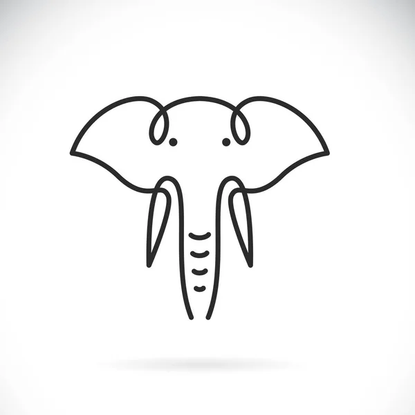 Vector Diseño Cabeza Elefante Sobre Fondo Blanco Animales Salvajes Fácil — Vector de stock