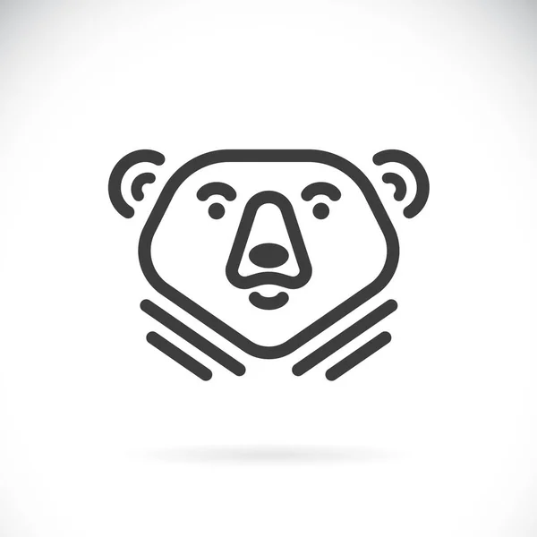 Vector Bear Head Design White Background Άγρια Ζώα Εύκολη Επεξεργάσιμη — Διανυσματικό Αρχείο