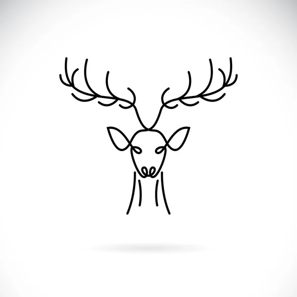 Wektor Projektu Głowy Jelenia Białym Tle Dzikie Zwierzęta Logo Lub — Wektor stockowy