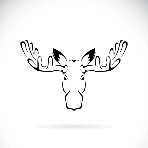 Vektor Losí Hlavy Bílém Pozadí Divoká Zvířata Jednoduchá Upravitelná Vrstvená — Stockový vektor