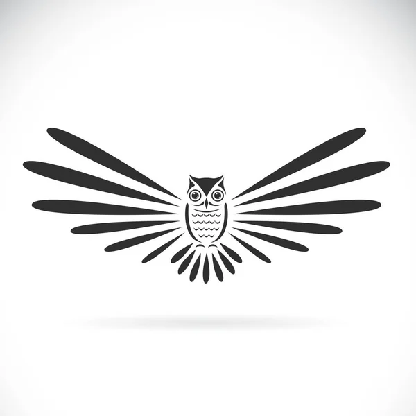 Vector Owl Design White Background Wild Animals Birds Easy Editable — Stock Vector