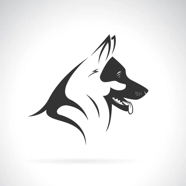 Vector German Shepherd Dog Head Design White Background Pet Animals — Stock Vector