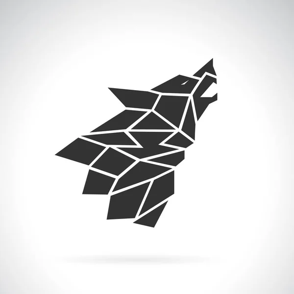 Vecteur Motif Tête Loup Sur Fond Blanc Animaux Sauvages — Image vectorielle