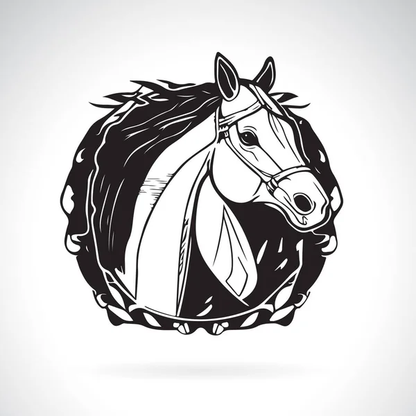 Vettore Disegno Testa Cavallo Sfondo Bianco Facile Illustrazione Vettoriale Stratificata — Vettoriale Stock