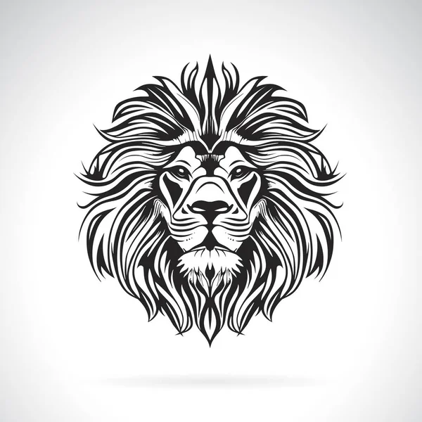 Διάνυσμα Της Κεφαλής Λιονταριού Λευκό Φόντο Εύκολη Επεξεργάσιμη Πολυεπίπεδη Διανυσματική — Διανυσματικό Αρχείο