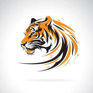 Vector of tiger head design on white background. Easy editable layered vector illustration. Wild Animals. clipart