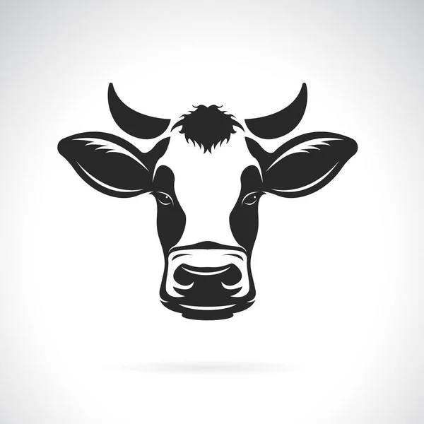 Vector Diseño Cabeza Vaca Sobre Fondo Blanco Fácil Ilustración Vectores — Archivo Imágenes Vectoriales