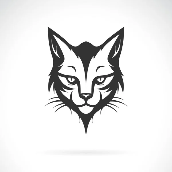 Vector Cat Head Design White Background Pet Animals — Vetor de Stock