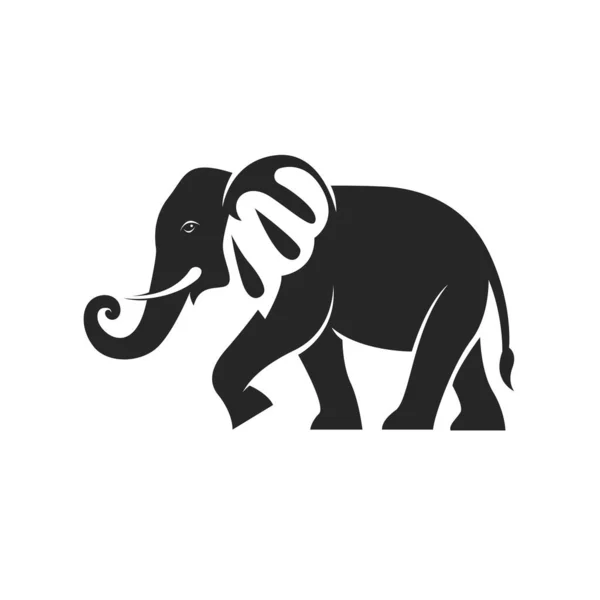 Vector Elephant Design White Background Wild Animals — Stock vektor