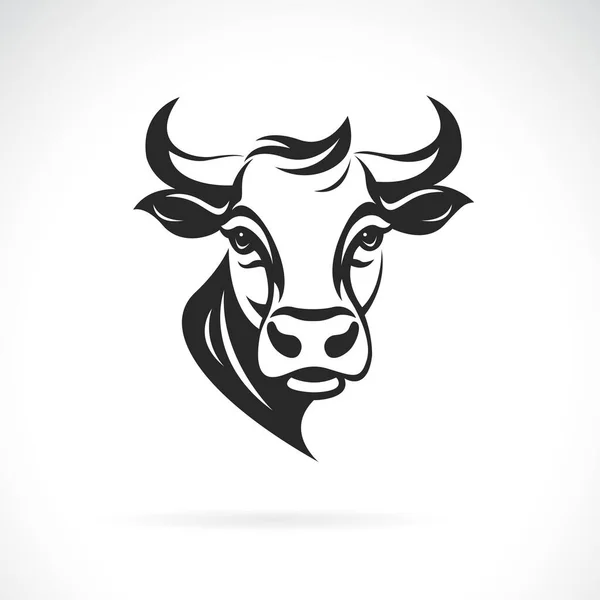 Vector Cow Head Design White Background Farm Animals — Archivo Imágenes Vectoriales