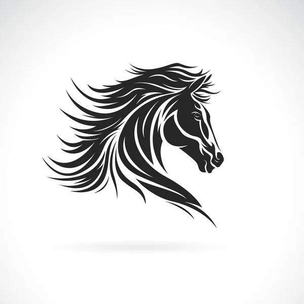 Vettore Disegno Testa Cavallo Sfondo Bianco Facile Illustrazione Vettoriale Stratificata — Vettoriale Stock
