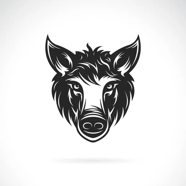 Vektor Eines Wildschweinkopfdesigns Auf Weißem Hintergrund Einfach Editierbare Mehrschichtige Vektorillustration — Stockvektor