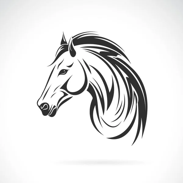 Vettore Testa Cavallo Sfondo Bianco Animali Selvatici Facile Illustrazione Vettoriale — Vettoriale Stock